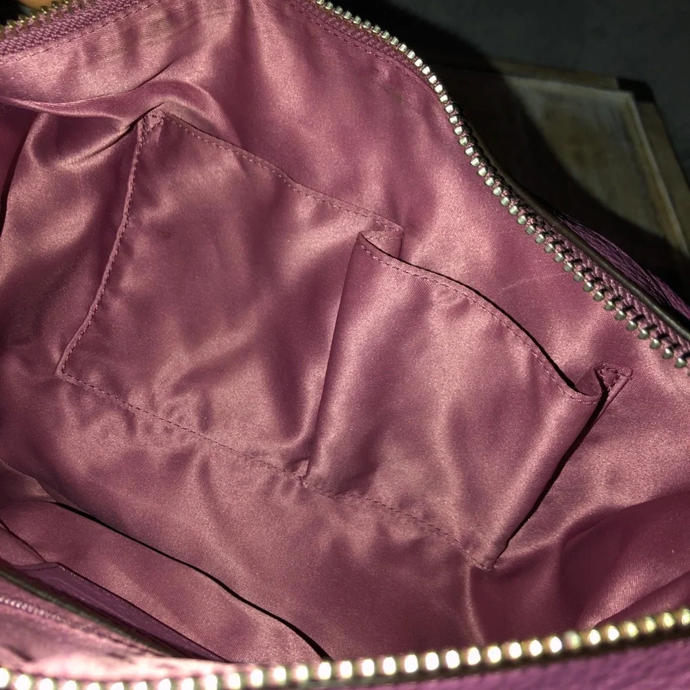 Coach Pink Leather Shoulder Bag with Tassel - Picture 4 of 10